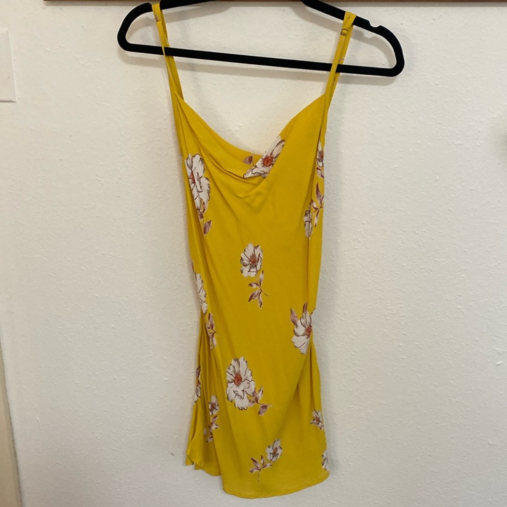 FLYNN SKYE - Yellow Floral Flynn Skye Slip Dress size XS